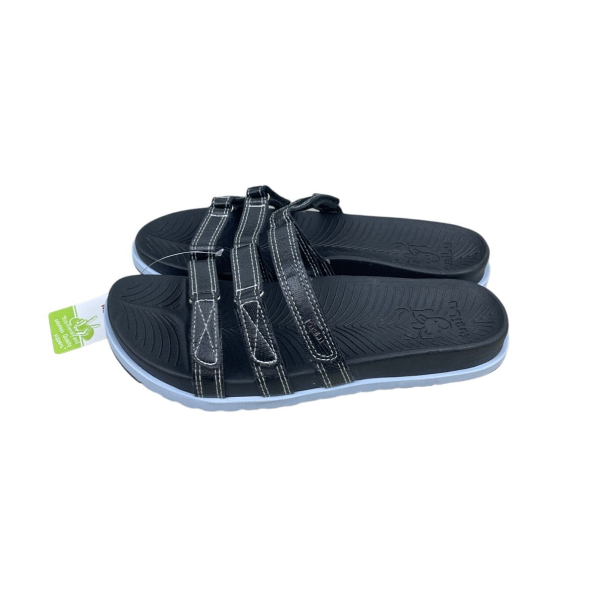KuaiLu Black & Blue Eco Friendly Quality Women's Slippers Sz 9 - New
