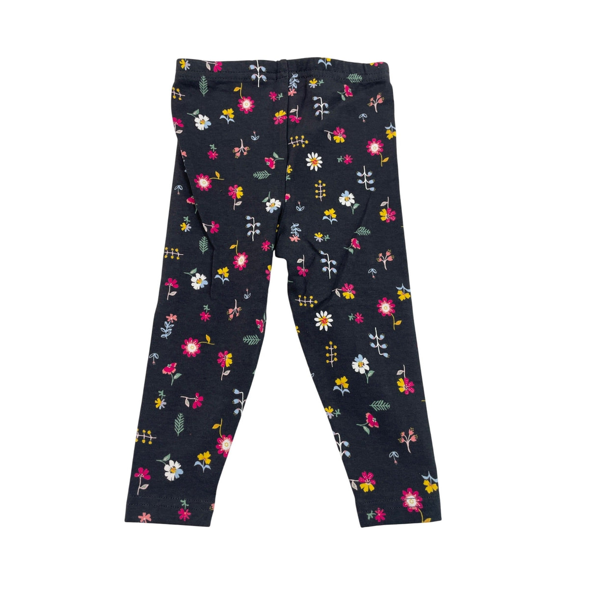 Carters Baby Girl Floral Print Leggings Black With Multicolor Flowers 18M- New