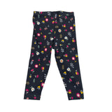 Carters Baby Girl Floral Print Leggings Black With Multicolor Flowers 18M- New