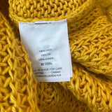 J. Crew Women's Yellow Fringe Knitted Short Sleeve Linen Sweater Sz XS