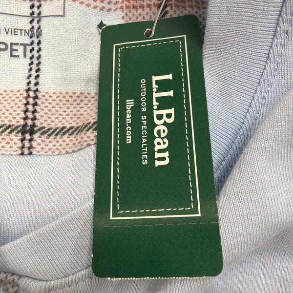 L.L.Bean Women’s Light Blue Henley Shirt & Plaid Pajama Pants Set Size S - New