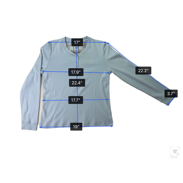 L.L.Bean Women’s Light Blue Henley Shirt & Plaid Pajama Pants Set Size S - New