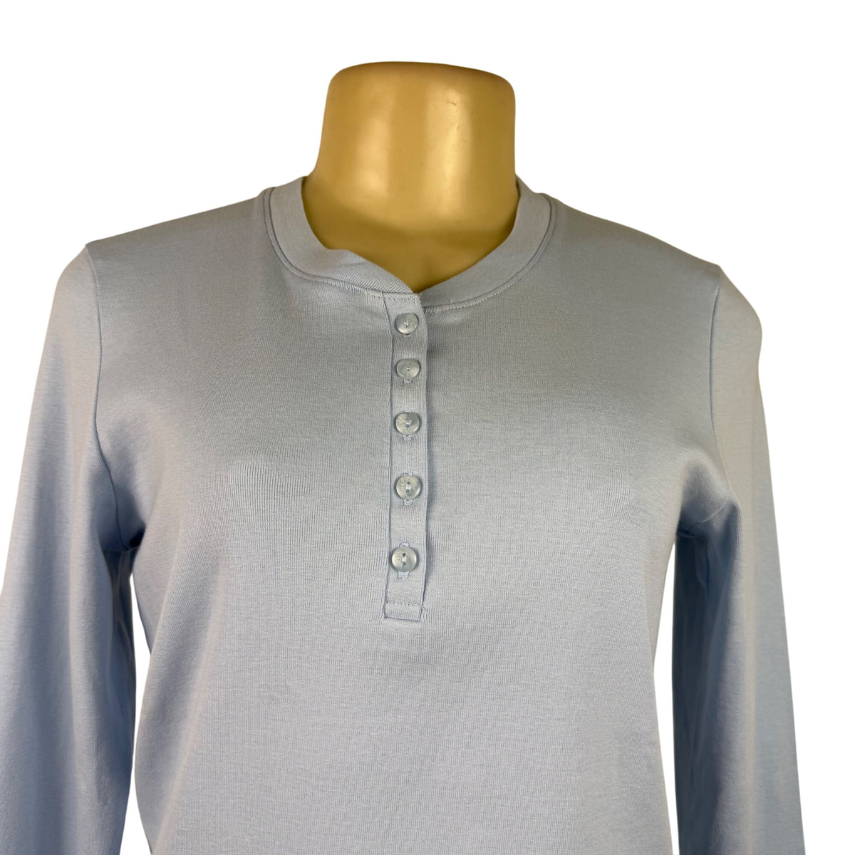 L.L.Bean Women’s Light Blue Henley Shirt & Plaid Pajama Pants Set Size S - New