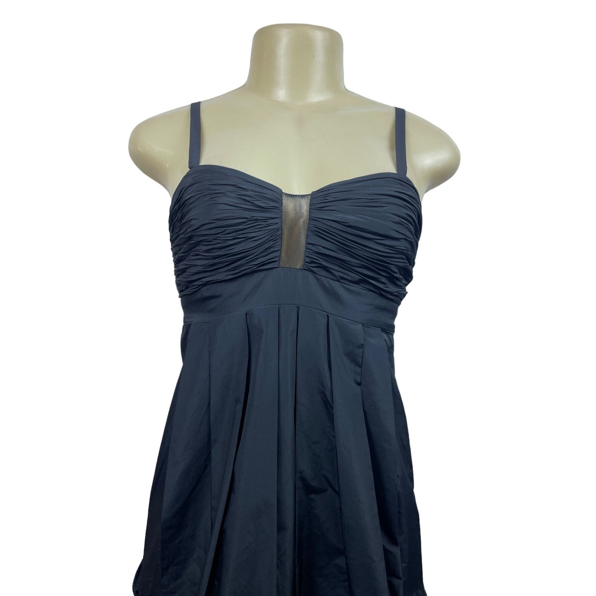 Strapless Black Party Dress With Ruched Bodice & Beaded Appliqué Skirt New