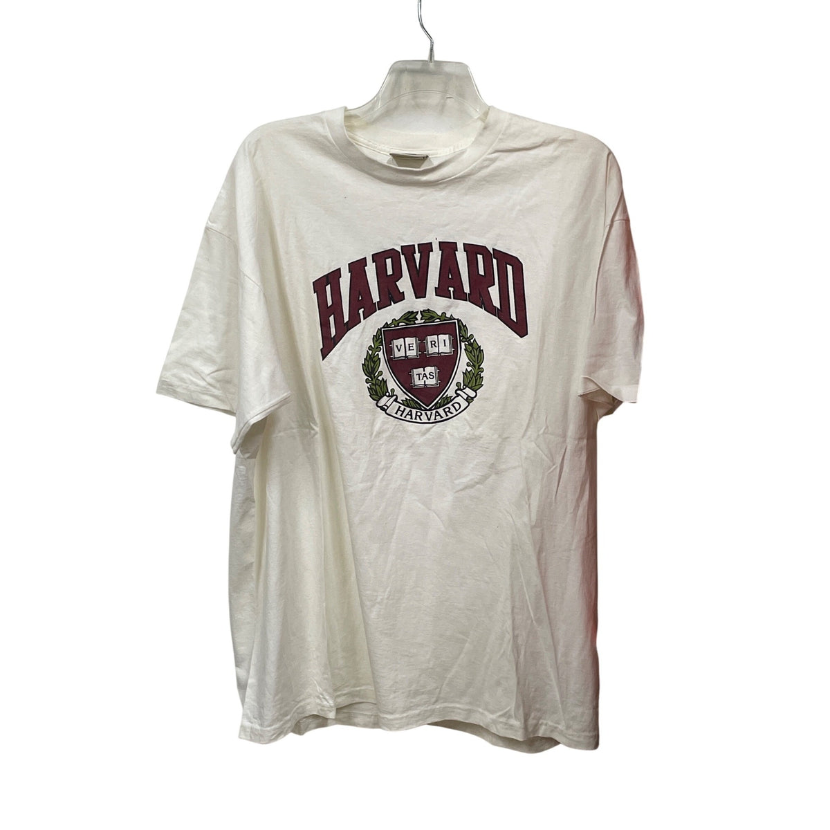 Oh! Really Mens White Cotton Harvard Graphic T-Shirt 2XL College Logo Classic Design