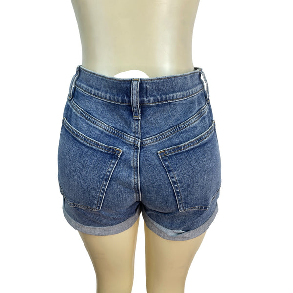 J.Crew Womens Denim Cuffed High-Rise Shorts Size 26 - New