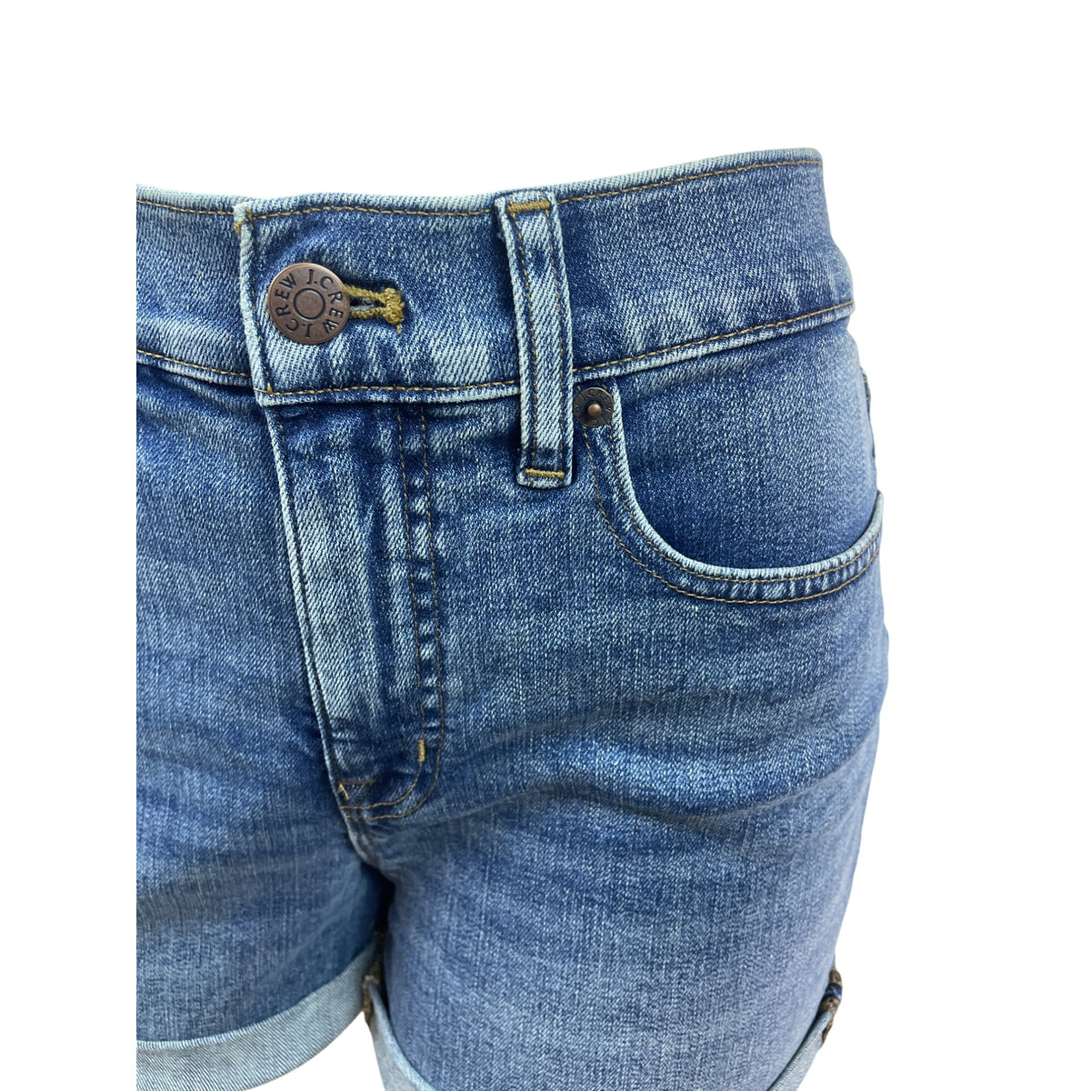 J.Crew Womens Denim Cuffed High-Rise Shorts Size 26 - New