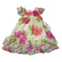 Jona Michelle Girls Ivory Floral Dress Sleeveless Fit & Flare Size 3T - New