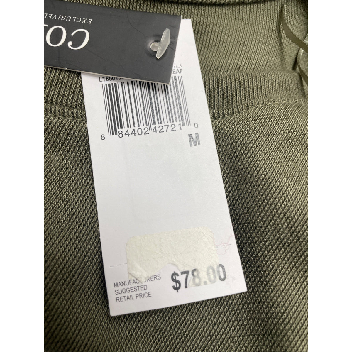 Context Women's Olive Long Sleeve Asymmetrical Hem Blouse Size M - New