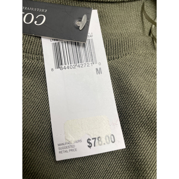 Context Women's Olive Long Sleeve Asymmetrical Hem Blouse Size M - New