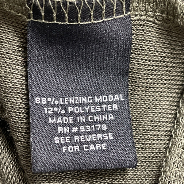 Context Women's Olive Long Sleeve Asymmetrical Hem Blouse Size M - New