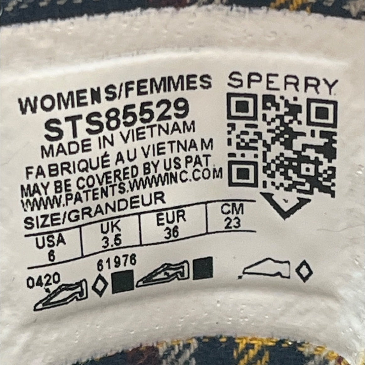 Sperry Women’s Black Quilted Techwave Plaid Lining Lace-Up Duck Boots Sz 6 - New