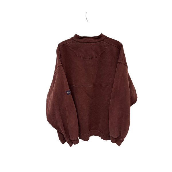 Columbia Mens Brown Cotton/Polyester Half-Zip Pullover Sweatshirt 4XB Lightweight