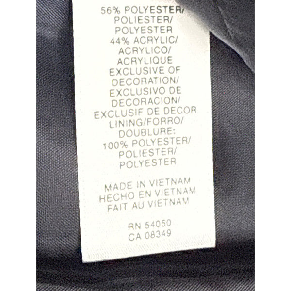 Jones New York Women’s Navy Tweed Blazer W/ Button Accents Size 10