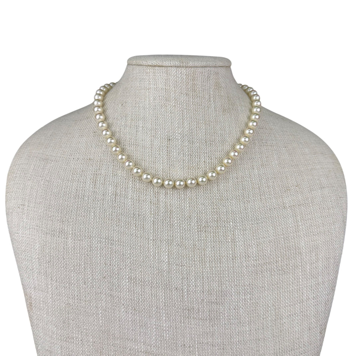 Majorica Womens Gold Tone Faux Pearl Necklace & Earrings Set Spain Signed