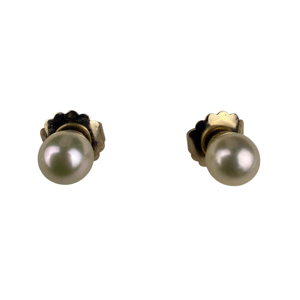 Majorica Womens Gold Tone Faux Pearl Necklace & Earrings Set Spain Signed