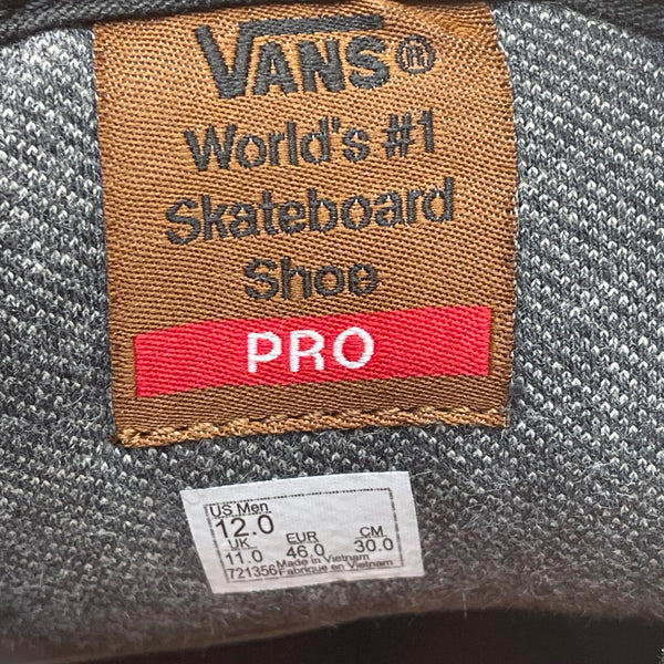 Vans Men’s Black Canvas UltraCush HD Pro Skateboarding Shoes  Size 12