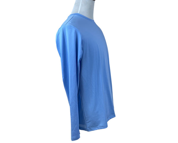 Bassdash Mens Light Blue Long Sleeve Fishing Shirt Moisture-Wicking Sz M - New