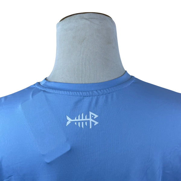 Bassdash Mens Light Blue Long Sleeve Fishing Shirt Moisture-Wicking Sz M - New