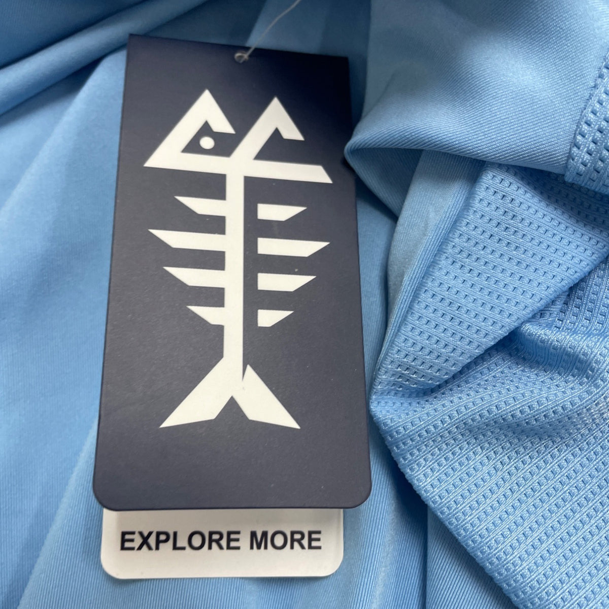 Bassdash Mens Light Blue Long Sleeve Fishing Shirt Moisture-Wicking Sz M - New