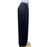 Cider Womens Black Ribbed Stretch Wide Leg Pants Size XL- NEW