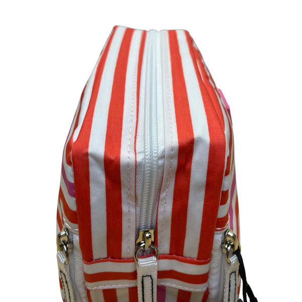 Scout Women’s Orange/White Striped Coated 3-Way Toiletry Bag Size S