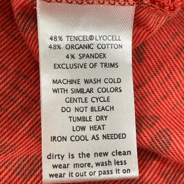 Toad & Co Red & Black Wrap Dress With Leaf Print V-Neckline Short Sleeves Sz XS