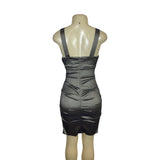 Cache Womens Silver Sleeveless Cocktail Dress With Embellished Straps Size 6