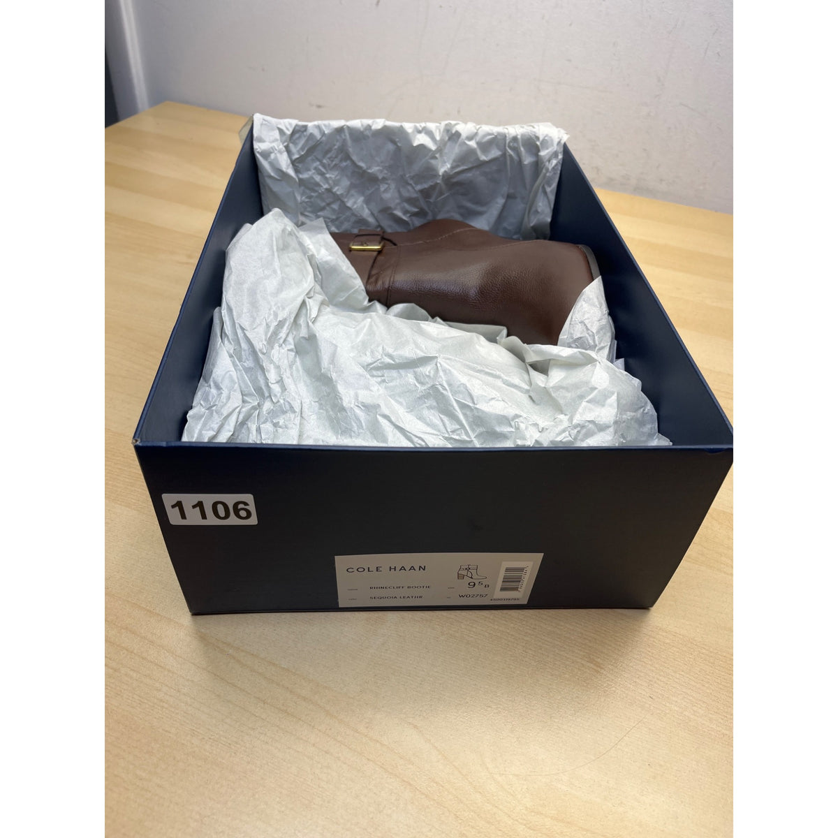 Cole Haan Women’s Sequoia Leather High Block Heel Rhinecliff Bootie Size 9.5 B