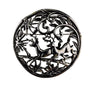 Vintage Sarah Coventry Silver Tone Reindeer Brooch Filigree Design Round Pin