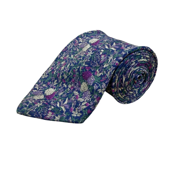 Bert Pulitzer Mens Blue Purple Silk Floral Tie Bloomingdales All Silk Necktie