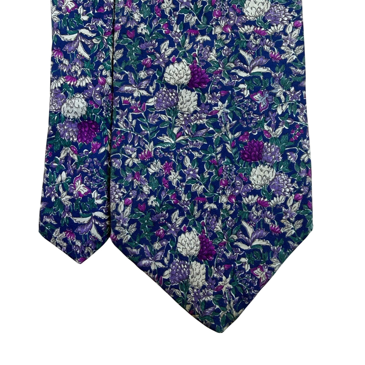 Bert Pulitzer Mens Blue Purple Silk Floral Tie Bloomingdales All Silk Necktie