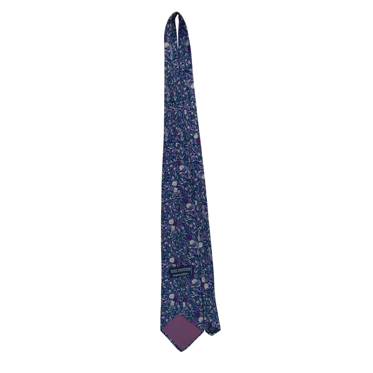 Bert Pulitzer Mens Blue Purple Silk Floral Tie Bloomingdales All Silk Necktie