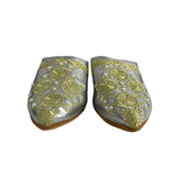 Mazouzi Women's Silver Gold Moroccan Slip On Mule Sandals Sz 9