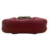 Michael Kors Red Pebbled Leather Crossbody Bag With Gold-Tone Lock Closure