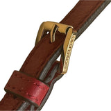 Michael Kors Red Pebbled Leather Crossbody Bag With Gold-Tone Lock Closure