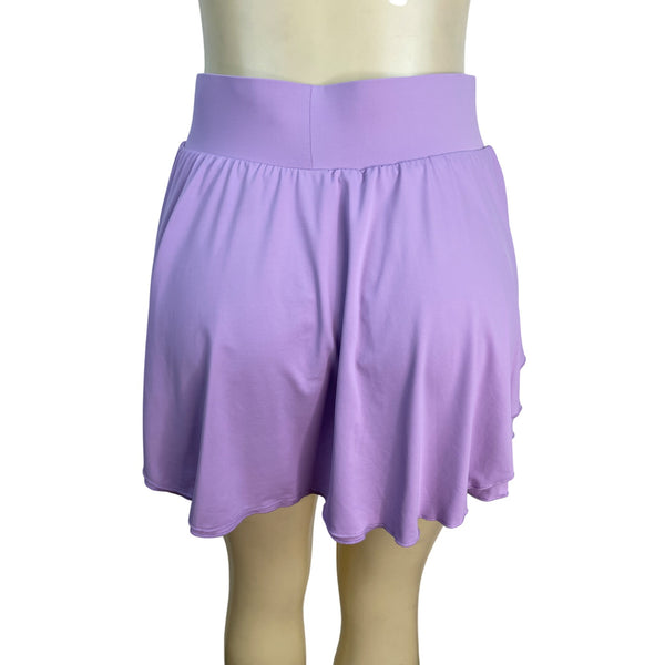 Women Lavender Athletic Skort W/ Built-In Shorts Lightweight & Stretchy Sz M