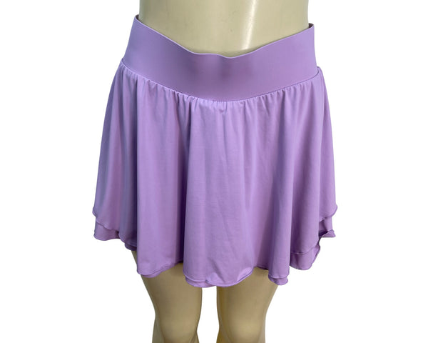 Women Lavender Athletic Skort W/ Built-In Shorts Lightweight & Stretchy Sz M