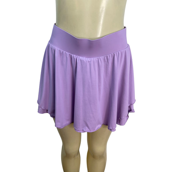 Women Lavender Athletic Skort W/ Built-In Shorts Lightweight & Stretchy Sz M