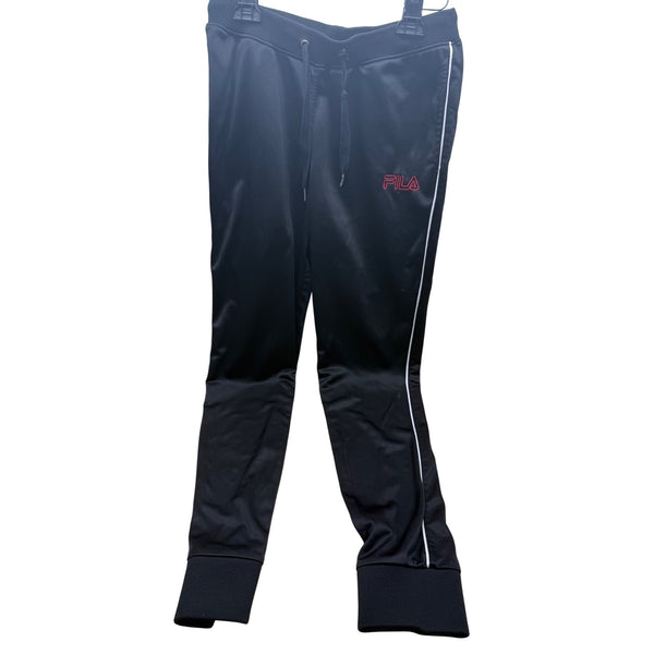 Fila Womens Black Athletic Joggers With Elastic Cuffs Small