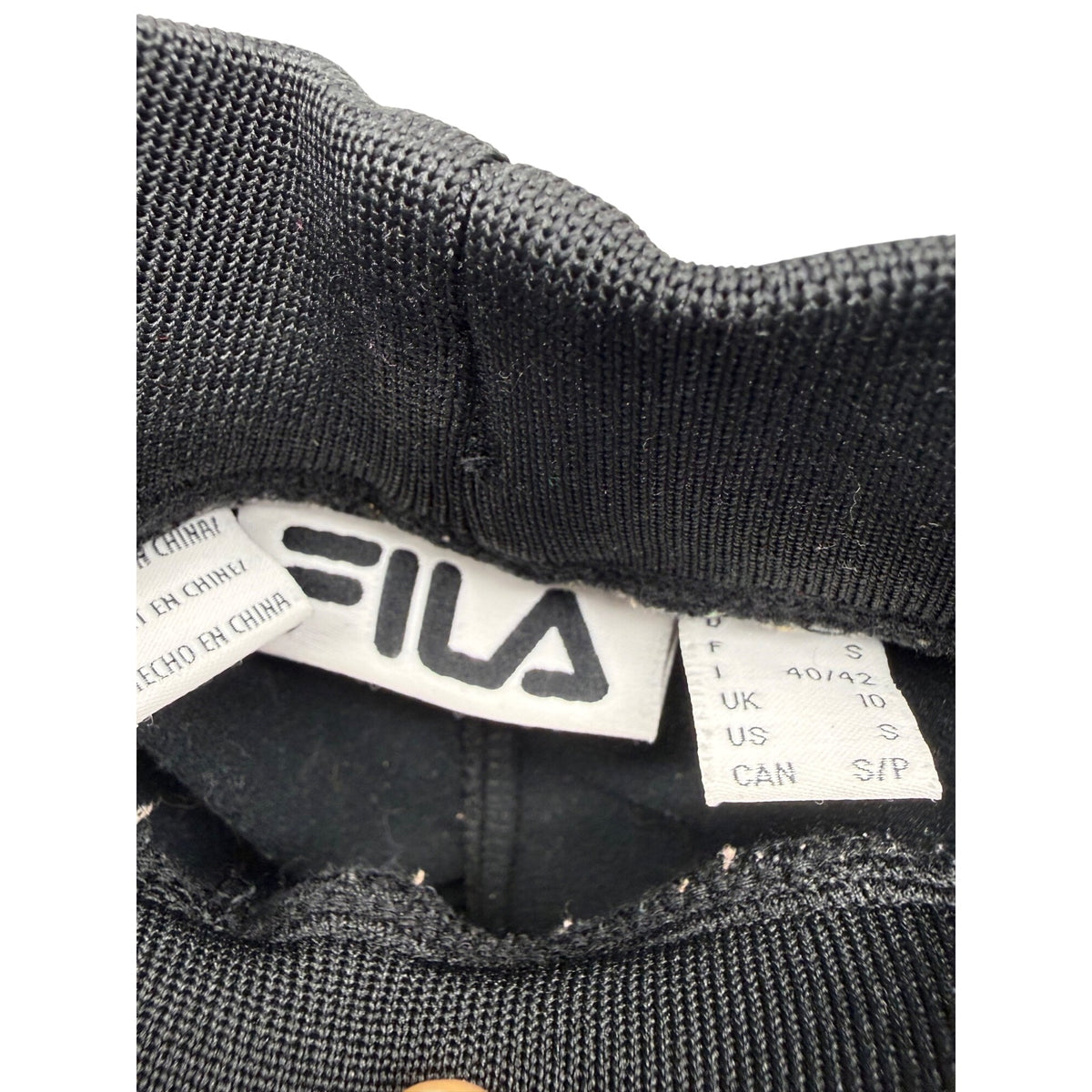 Fila Womens Black Athletic Joggers With Elastic Cuffs Small