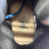 UGG Men’s Black & Gray Leather Suede With Blue Laces Hiking Boots Size 9 - New