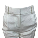 Calvin Klein Womens High-Rise White Trousers With Straight Fit Size 6 - New