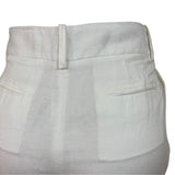 Calvin Klein Womens High-Rise White Trousers With Straight Fit Size 6 - New
