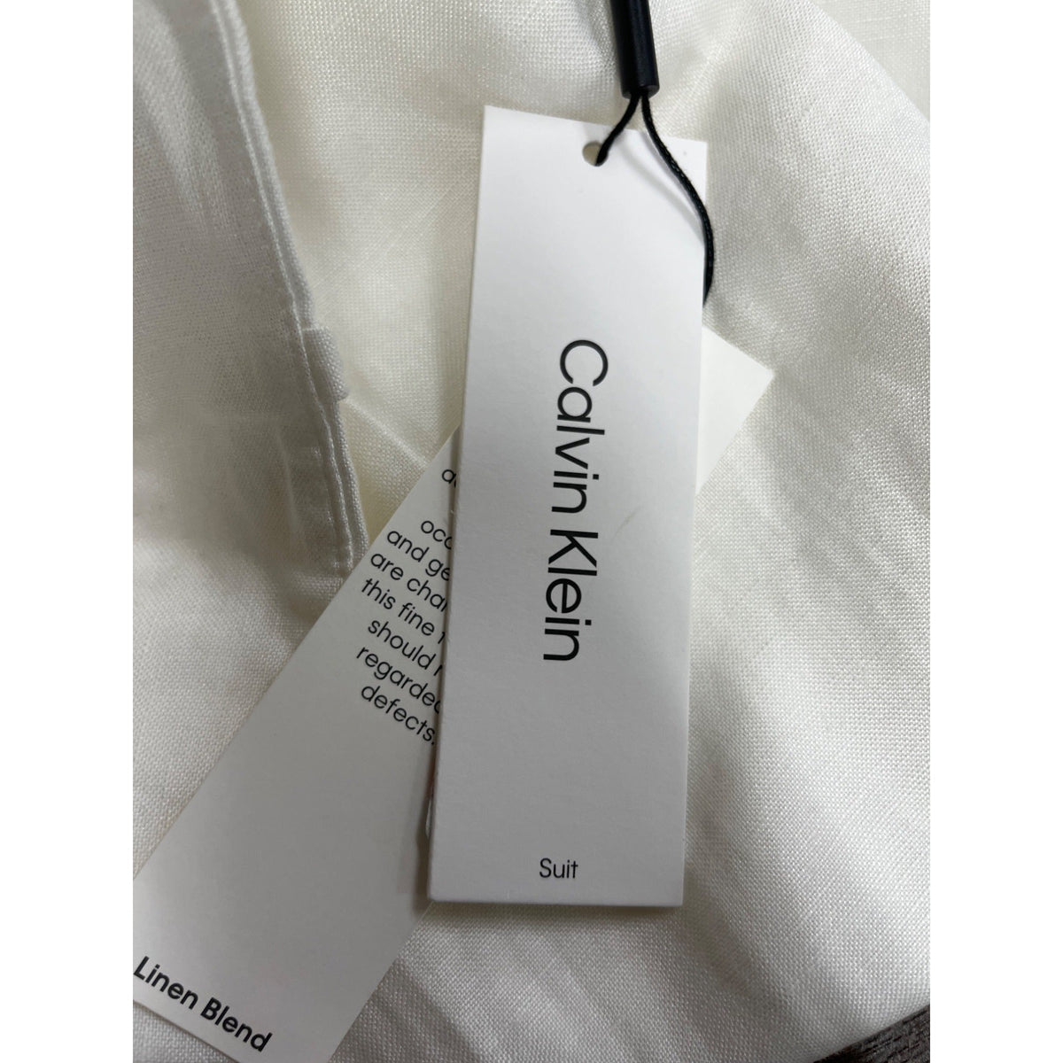 Calvin Klein Womens High-Rise White Trousers With Straight Fit Size 6 - New