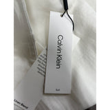 Calvin Klein Womens High-Rise White Trousers With Straight Fit Size 6 - New