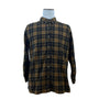 Solutions Original Mens Brown & Black Plaid Long Sleeve Button-Up Shirt Size L