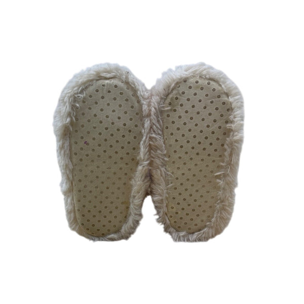 Pottery Barn Kids Red & White Faux Fur-Lined Kids Booties Size S