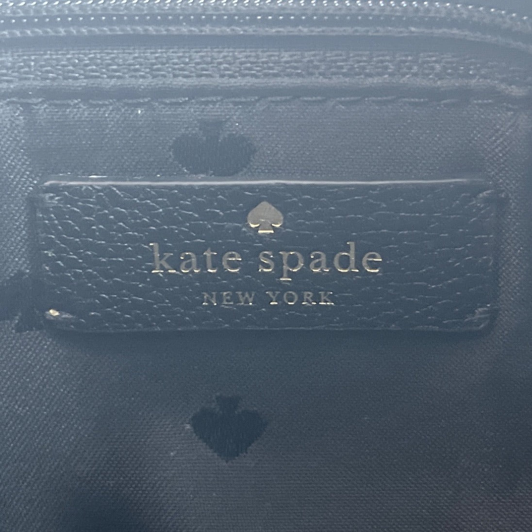 Kate Spade Black Pebbled Leather Adjustable Strap Zip Top  Crossbody Bag  Sz M
