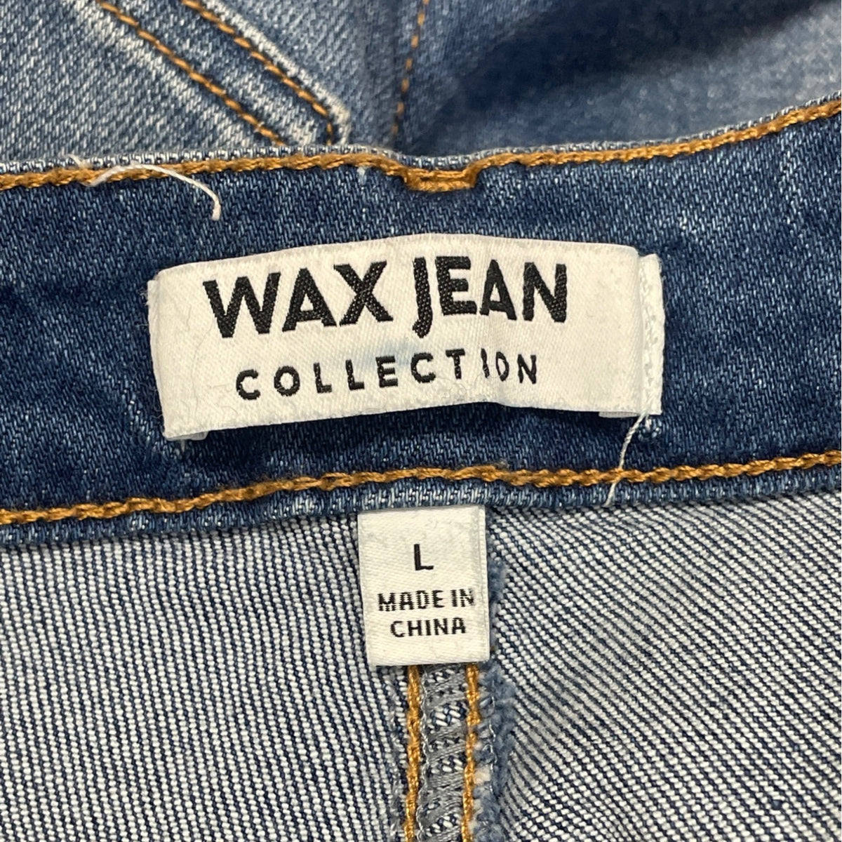 Wax Jean Women's Blue Distressed Denim Jacket & Bermuda Shorts Set Sz L